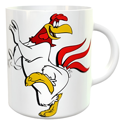 Taza Cerámica Sublimada El Gallo Claudio Looney Tunes Blanco El Gallo Claudio Looney Tunes D1