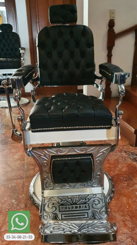 Imagen 1 de 10 de Silla De Barbero Marca Colombia (hidráulica)