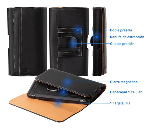Porta Celular Cinto Xl Para Zte Axon 30 5g Con Funda
