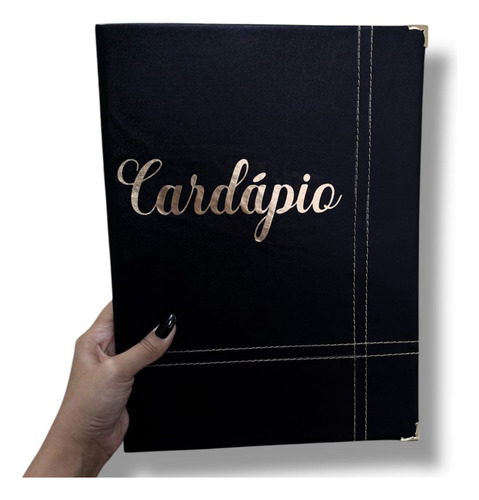 Porta Cardápio 10 Un C/ 7 Bolsas Tamanho A4 Menu Restaurante