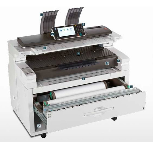 Copiadora De Planos - Scanner - Plotter Ricoh Mp W6700 (Usado)