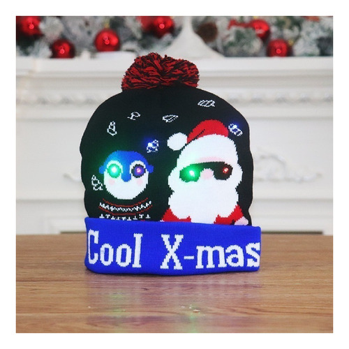 Lote 10 Gorro De Navidad Con Luz Led Regalo Navideño Mayoreo