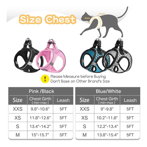 Arnés Antiescape Ajustable Para Gatos Y Perros Pequeños Refl
