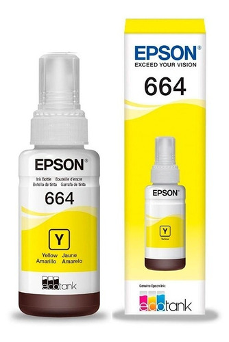 Tinta Epson T664 - Amarillo - Original