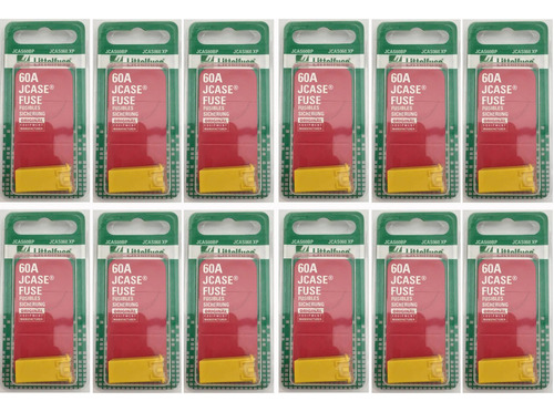 Paq 12 Fusible Cartucho Perfil Bajo 60 Amperios Littelfuse