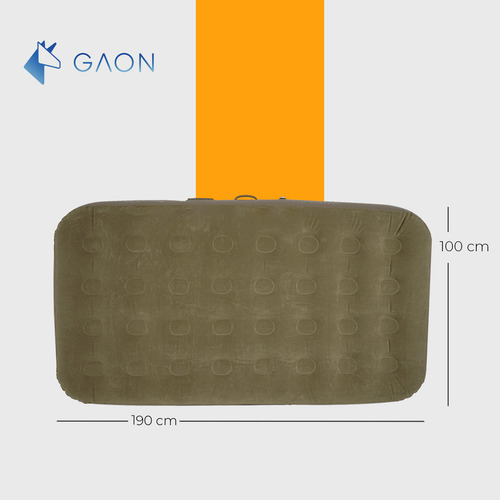 Colchon Inflable Individual Cama De Aire Portatil Camping Color Gris
