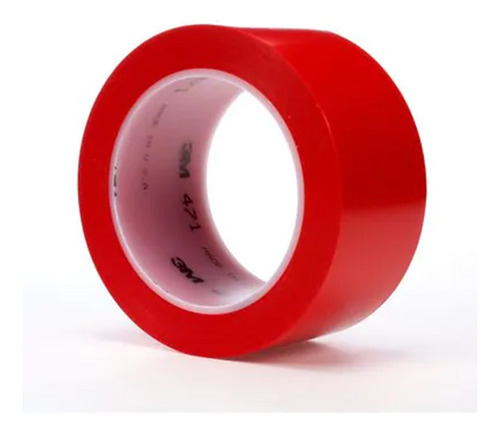 Imagen 2 de 4 de Cinta Delimitadora Vinilica Seguridad 3m Roja 50,8mm X 32m