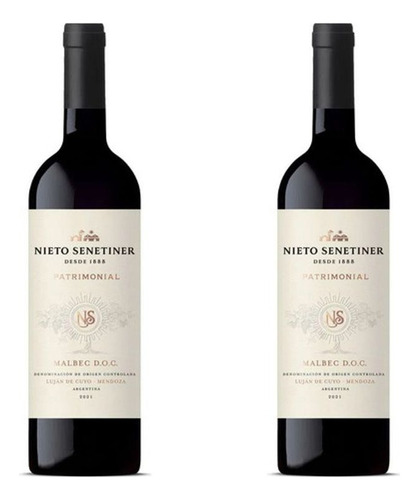 Vino Tinto Nieto Senetiner Malbec Doc Patrimonial 750ml X2u