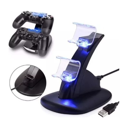 Cargador Y Soporte Control Joystick Ps4 Dock Station Play