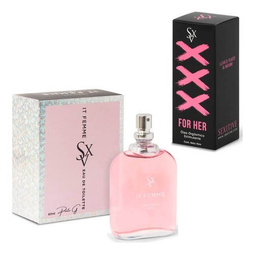 Perfume Sexitive It Femme 60ml + Xxx For Her 15ml De Regalo