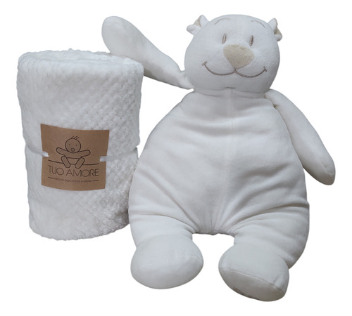 Manta Polar Bebe Frazada Cuna Nido Manta Polar Honey Blanco