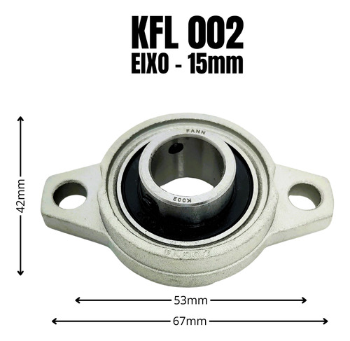 Kfl002 - Kit Com 15 Mancais Com Rolamento Para Eixo 15mm