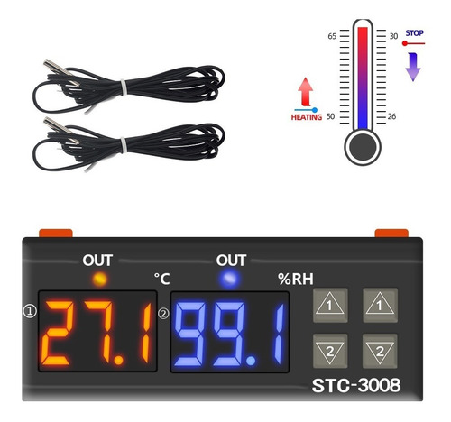 Imagen 1 de 2 de Controlador De Temperatura Digital Termostato Stc-3008