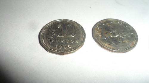 Moneda Argentina 10 Pesos 1965 ( El Resero) (Usado)