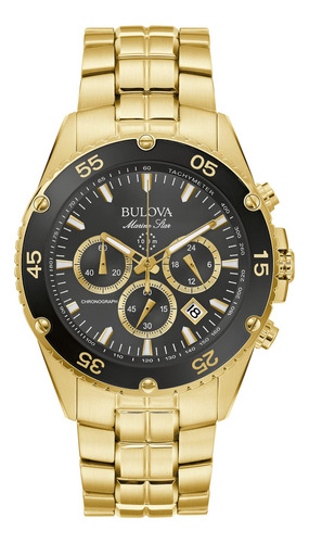 Bulova Reloj De Acero Inoxidable Con Cronógrafo De Oro Mar