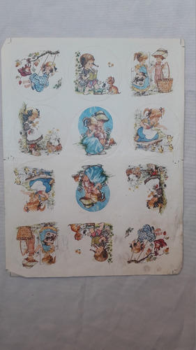 Planchuela De Stickers De Estilo Sarah Kay Antiguos (Usado)