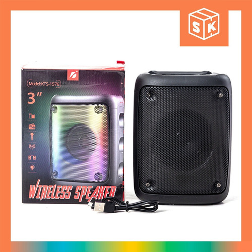 Imagen 3 de 10 de Mini Parlante Bluetooth Inalámbrico Usb Luces Rgb Karaoke