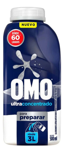 Detergente Omo Para Diluir. 500 Ml/ 3 L/60 Lavados.