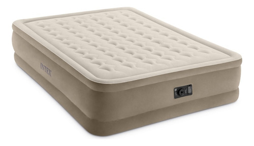 Colchon Inflable Intex Dura Beam Plus 152x203x46cm Electrico Color Beige