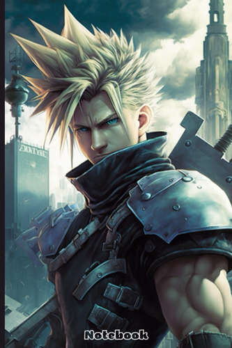 Libro: Final Fantasy Cloud Strife Notebook: 6x9 Ruled Notebo