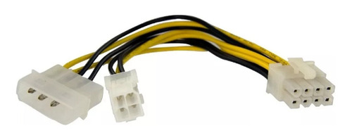 Cable Adaptador Fuente Poder 4 Pin A 8 Pin Con Molex Eps Lp4