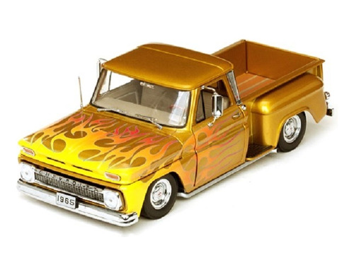 Chevrolet C-10 1965 Stepside Lowrider Gold - Sun Star 1/18