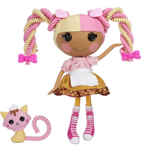 Lalaloopsy Silly Hair Doll- Scoops Waffle Cone Cone Doll And