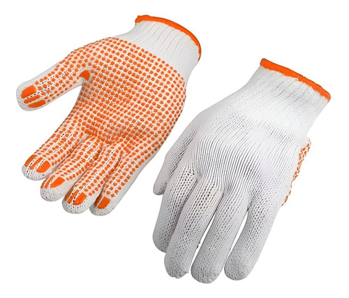 Guante Tejido Con Puntos Guantes De Trabajo Pvc Doble Pack 