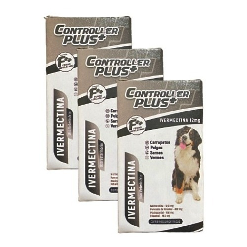 Antipulgas E Carrapatos Controller+ Cães 16 À 30kg 12 Compr