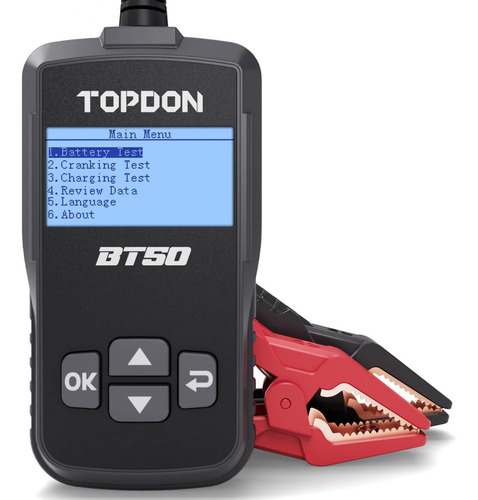 Probador De Batería De Automóvil 12 V, Topdon Bt50, Probador