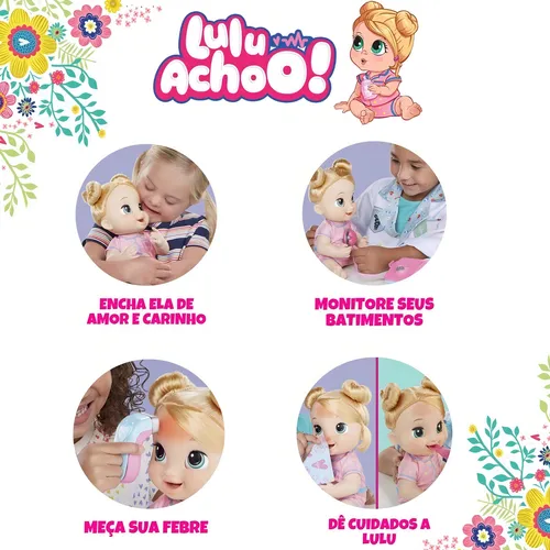 Boneca Baby Alive Lulu Achoo Loira Eletrônica Hasbro F2620