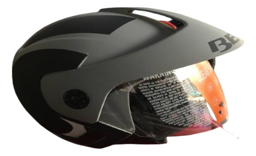 Casco Bera Gris Cyclon Semi Integ Talla, S,m Y Xl  