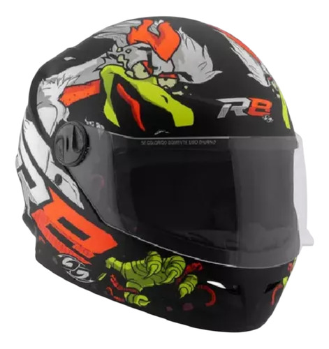 Casco Protork Íntegro Rocket Chicken Original Brasil Stunt Negro Gallina M