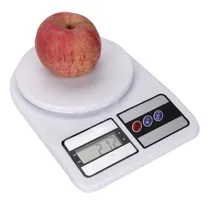Comprar Báscula de cocina digital de alta precisión de 1 g a 10 kg, color blanco, capacidad máxima de 10 kg