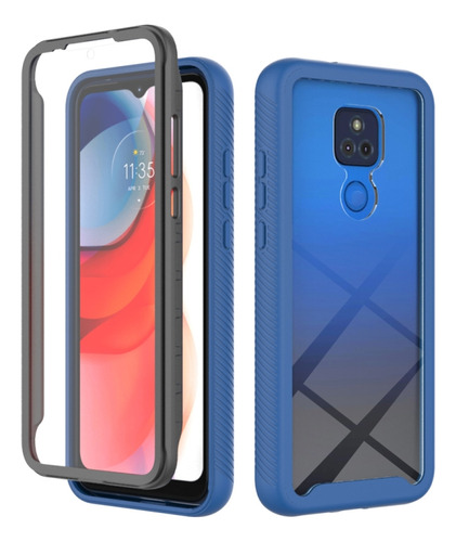 Funda Protectora Azul Real Para Motorola Moto G Play (2021)