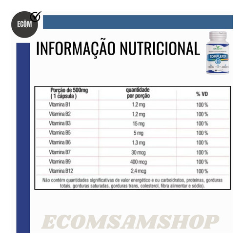 Kit Coenzima Q10 + Treonato + Complexo B 60 Capsulas Sem Sab