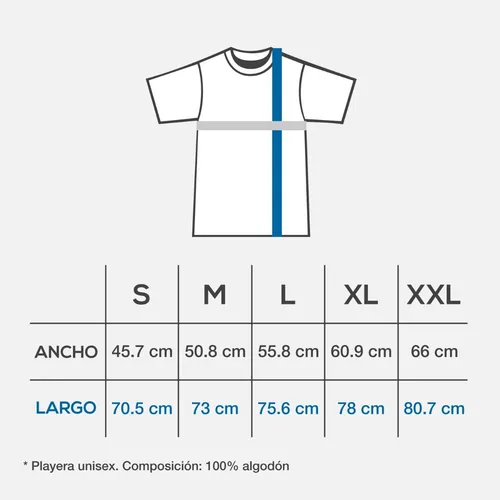 Talla m en numero hombre playera sale