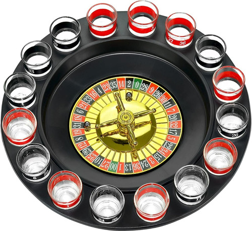 Ruleta Casino Shots - Vasos De Bar Para Juego De Fiesta