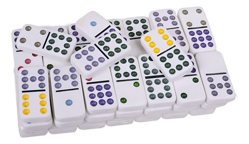 Domino Doble 9 Fichas De Colores Con Plumon Didactico