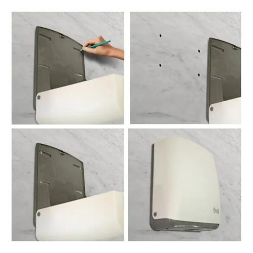 Despachador De Toalla Interdoblada Tipo Sanitas Largo Oval Blanco