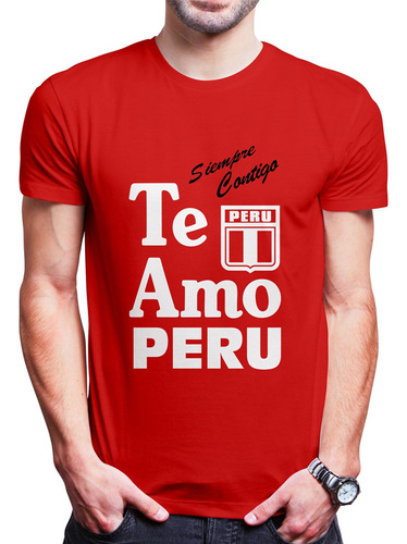 Polo Varon Te Amo Peru (d0516 Boleto.store)