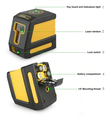 Nível A Laser Profissional Vermelho 15 Metros Certificado Ce