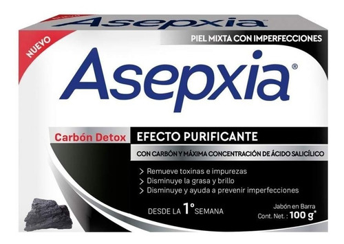 Asepxia® Jabón Carbón Detox.-sku42215