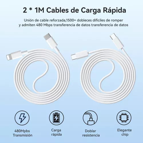 CARGADOR IPHONE PD20W CABEZAL + CABLE