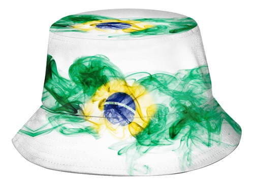 Divertido Sombrero De Cubo Con Bandera Brasileña De Brasil, 