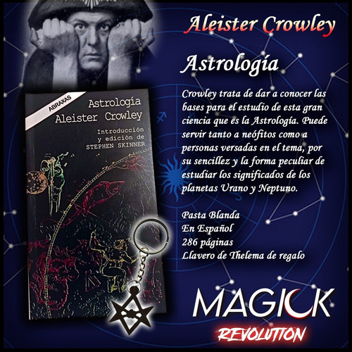 Imagen 1 de 8 de Libro Astrología Aleister Crowley Con Llavero De Regalo