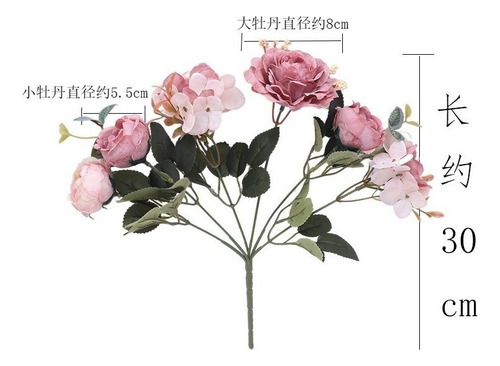 Y Rosas Blancas Decorativas Artificiales Vintage