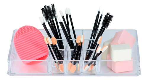Organizador De Cosmeticos Acrilico Retangular 11 Cavidades