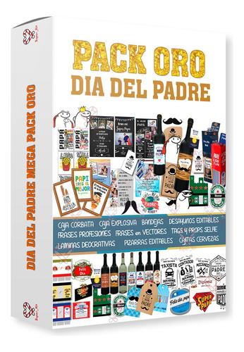 Kit Imprimible Dia Del Padre Mega Pack Desayuno Cerveza Vino