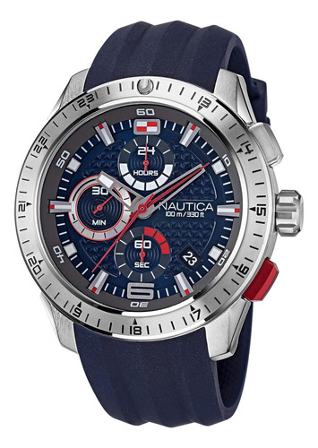 Nautica Mens Napnsf108 Nst 101 Reloj Con Correa De Silicona